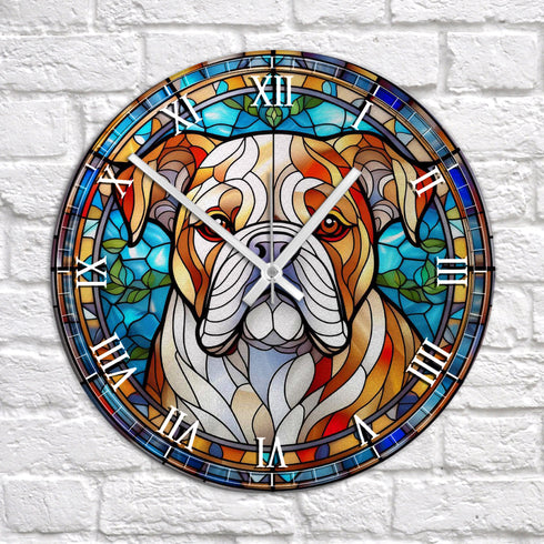 Bulldog Suncatcher Effect Clock